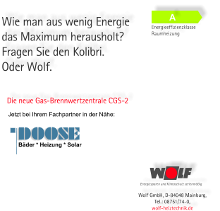 Jetzt bei Ihrem Fachpartner in der Nhe: DOOSE Bder * Heizung * Solar